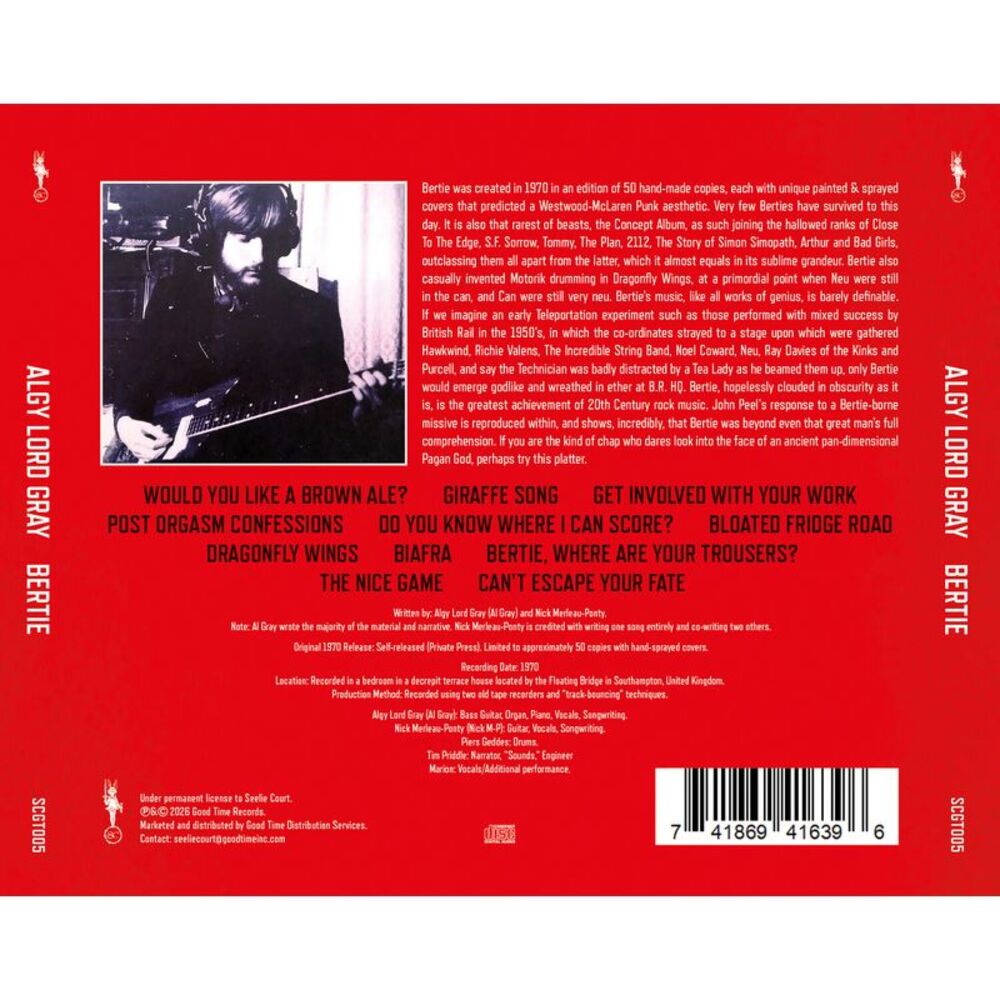 Algy Lord Gray - Bertie  CD